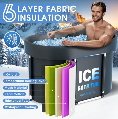 Oval ice bath tub with - xl, lid