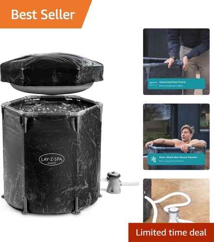 Person glacial ice bath - ice, with