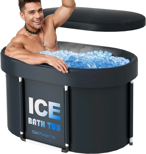 Oval ice bath tub with - bath, lid
